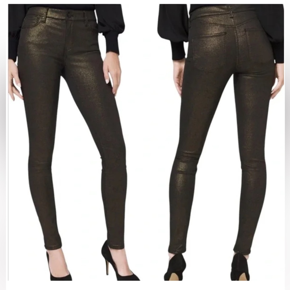 NWT black House White Market Gold Foil The Skinny Pant